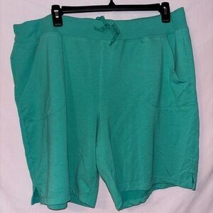 Green Althetic Works Shorts with pockets